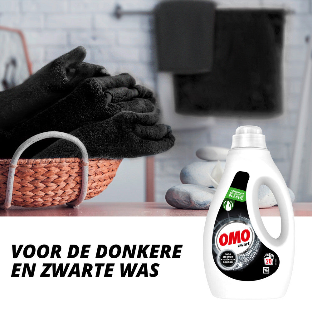 OMO Zwart, Vloeibaar Wasmiddel, 20 wasbeurten