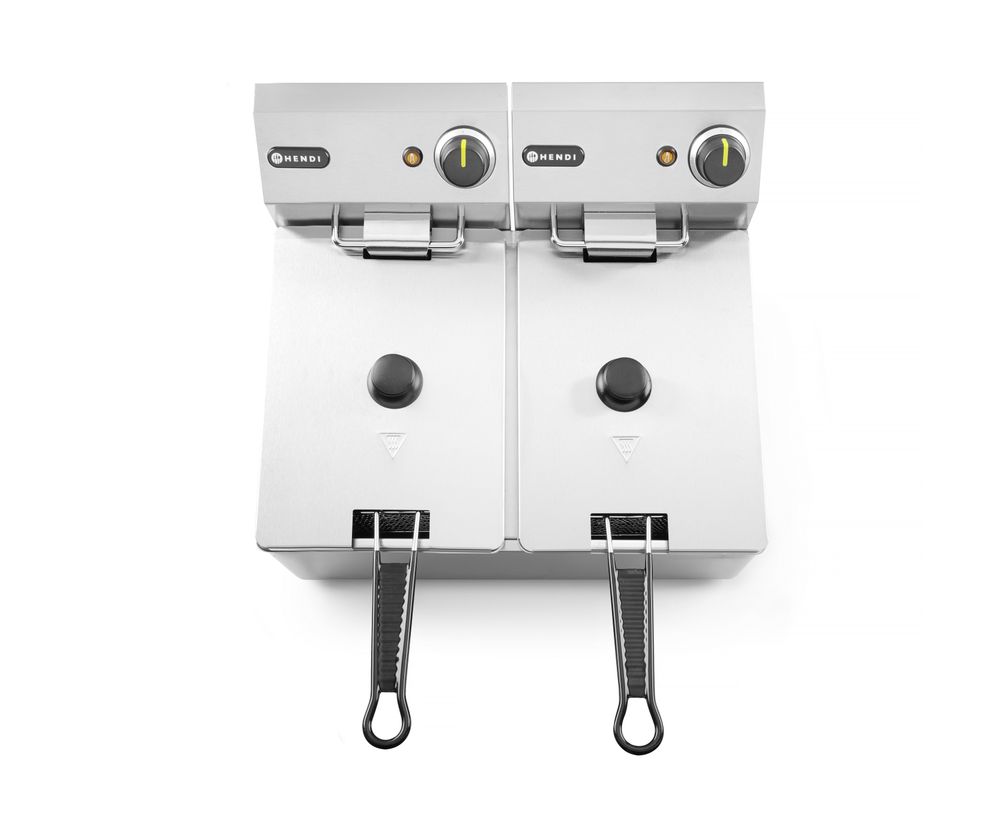 Friteuse Kitchen Line - 2x4L, HENDI, Kitchen Line, 8L, 230V/6000W, 470x380x(H)315mm