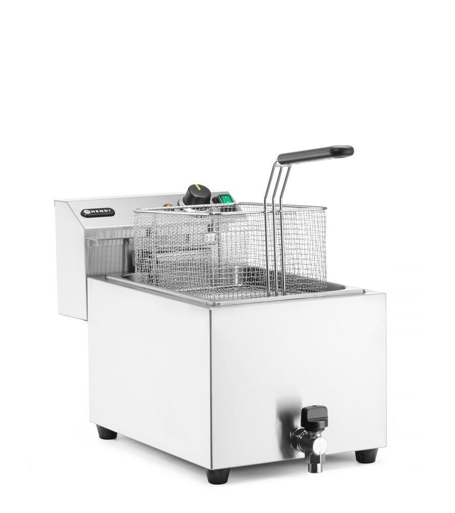 Friteuse Profi Line met aftapkraan - 10L, 400V, HENDI, Profi Line, 10L, 400V/6600W, 300x680x(H)420mm