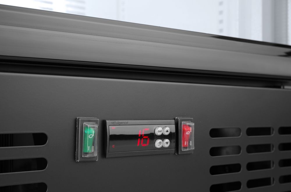 Backbar koelkast met enkele deur, Arktic, 300L, Zwart, 220-240V/195W, 600x528x(H)1820mm