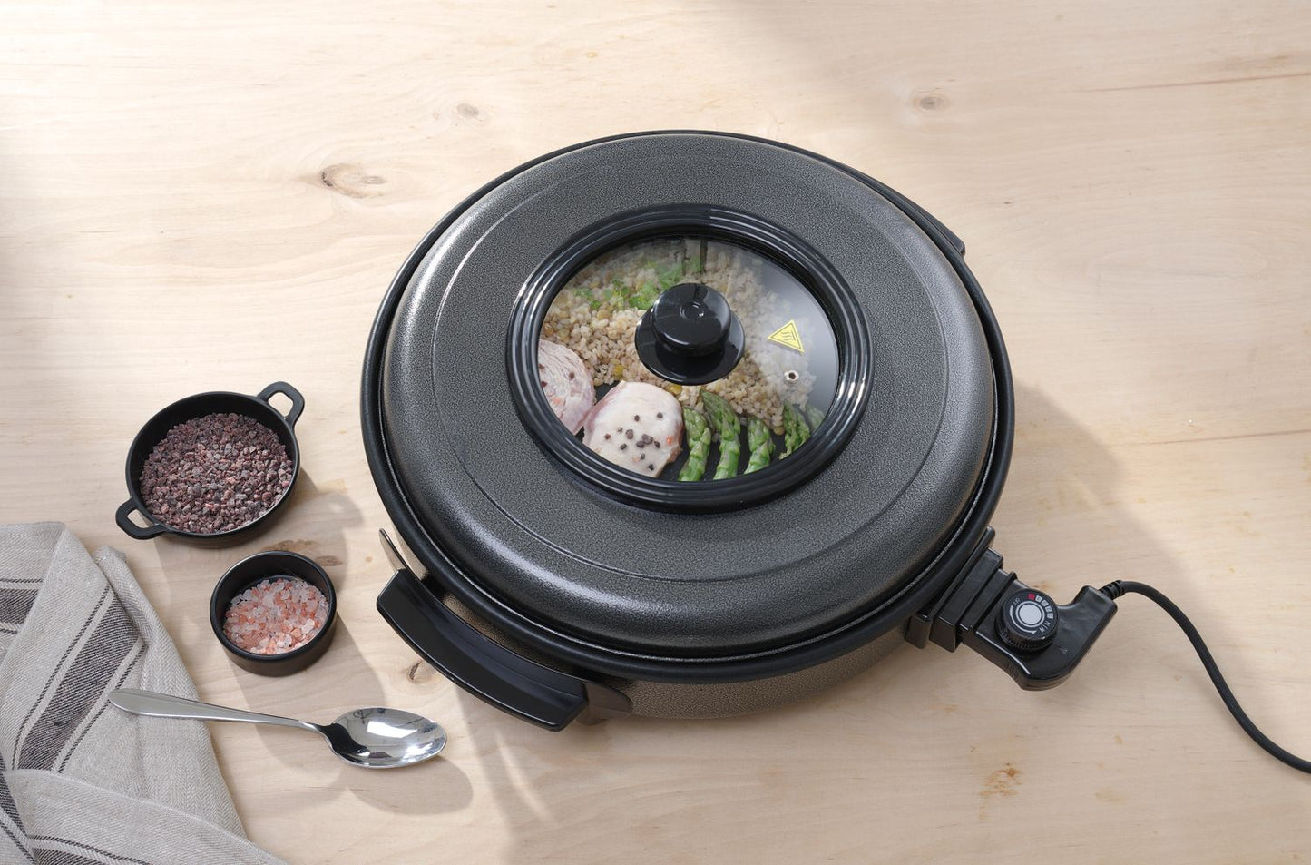 Hendi Partypan ø 50cm met binnenpan 400x50mm, 230V/1400W