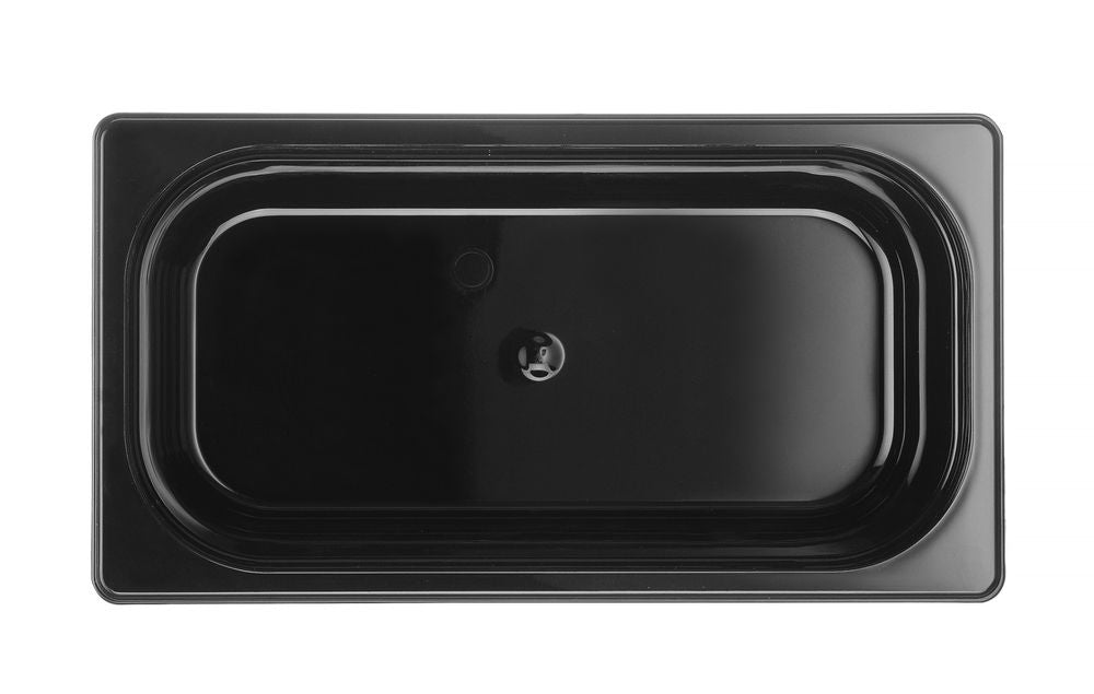 Container GN 1/3 zwart polycarbonaat, HENDI, Profi Line, GN 1/3, 5,7L, Zwart, 325x176x(H)150mm