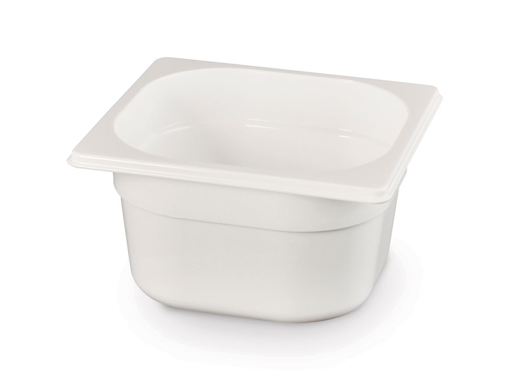 Container GN 1/6 wit polycarbonaat, HENDI, GN 1/6, 1,6L, Wit, 176x162x(H)100mm