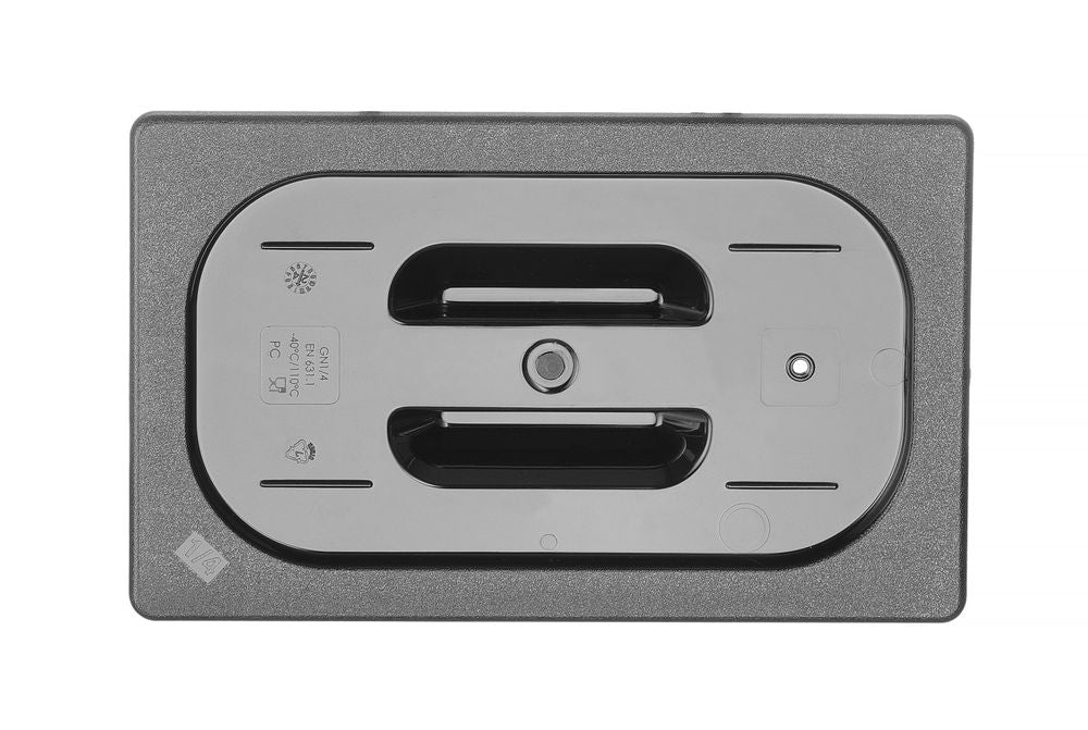 Deksel voor GN containers zwart polycarbonaat, HENDI, GN 1/4, Zwart, 265x162mm