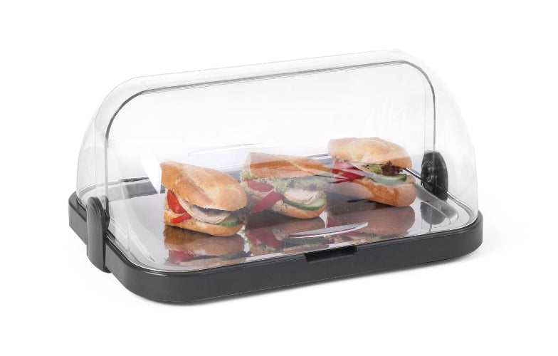 HENDI Koeldisplay met Rolltop - Enkel - Donkergrijs - 440x320x(H)205 mm