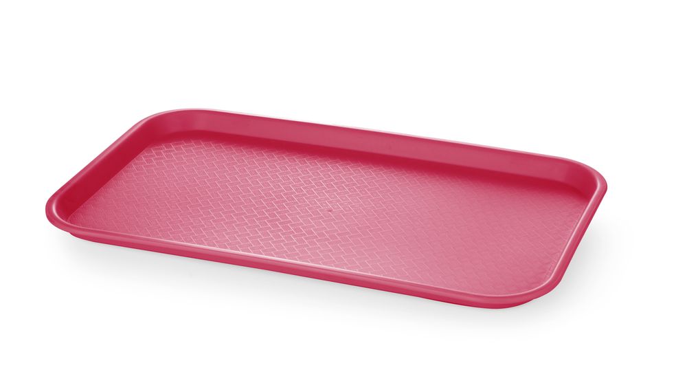 Fastfooddienblad polypropyleen GN 1/1, AmerBox, GN 1/1, Rood, 530x325x(H)20mm