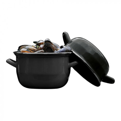 Mosselpan Geëmailleerd, EMGA, 1.0 Liter, 180(Ø)x120(h) mm