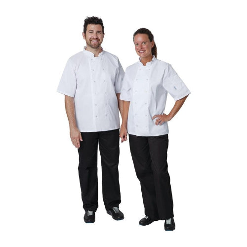 Koksbuis korte mouw Vegas, Whites Chefs Clothing, Wit, Maat M