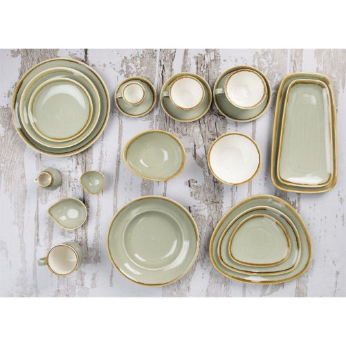 Olympia Kiln Espressoschotel Mosgroen Ø11,5cm ( Set van 6 ) - Schoteltjes voor kopjes van 85ml