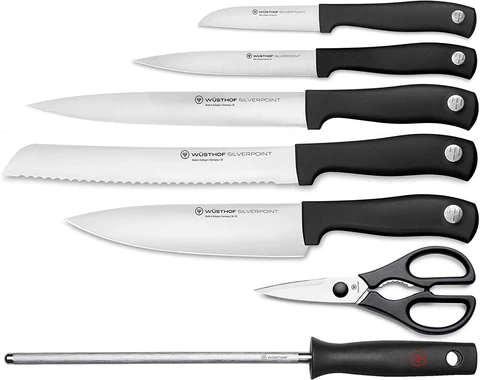 Wüsthof Messenset Silverpoint, 7 delig, Licht hout