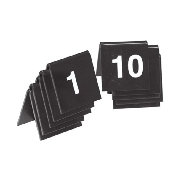 Tafelnummers 1 t/m 10, BARSA, Zwart, Kunststof