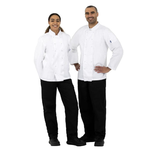 Koksbuis lange mouw Vegas, Whites Chefs Clothing, Wit, Maat XS