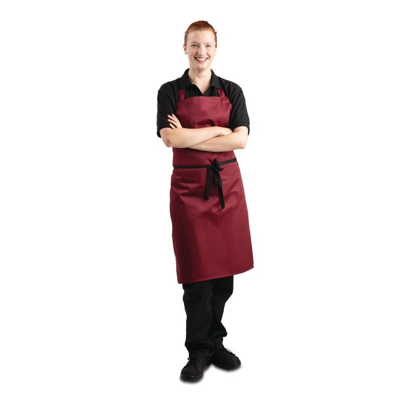 Halterschort Bordeaux Rood, Whites Chefs Clothing