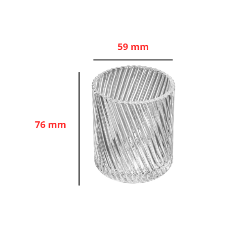 Bolsius Professional, 6x Houder Clearcups / Waxinelichtjes, Twist