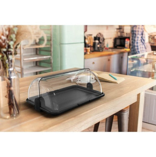 Roltop-Presentatie, Biesse, Dubbele Opening, Zwart, 465x315x195(h)mm