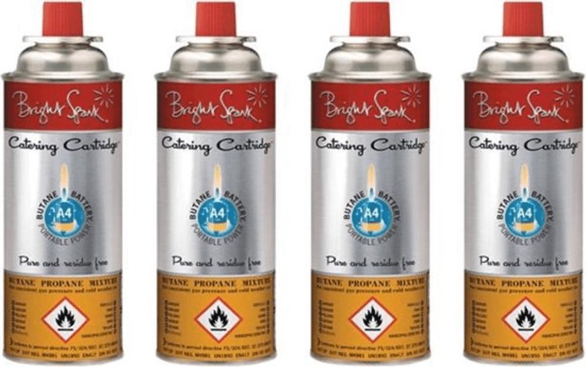 Universele gasbus - Bright Spark - 220 gram - 4 stuks