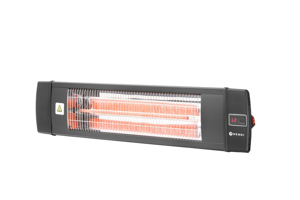 Elektrische terrasverwarmer Bola, HENDI, Zwart, 230V/2500W, 879x85x(H)195mm