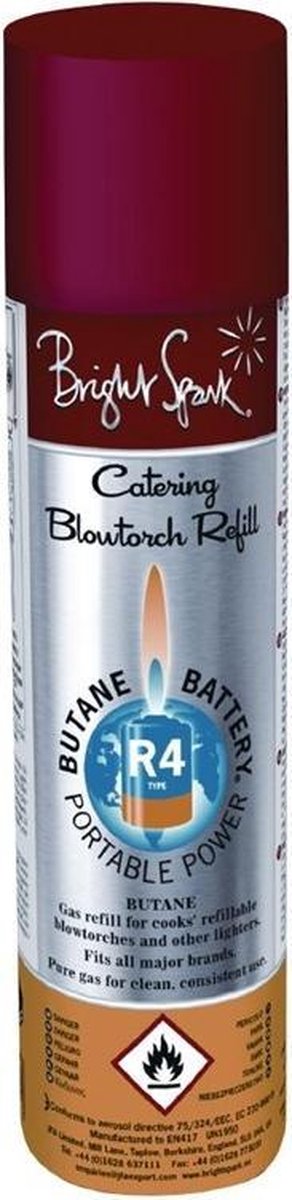 Bright Spark Butaan Gasvulling 125g - Met 8 verschillende verloopstukjes