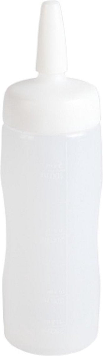 Araven - Sausfles 50cl Transparant - 0,5 liter - Portioneerflessen / Sausflessen / Knijpflessen / Sausdispenser