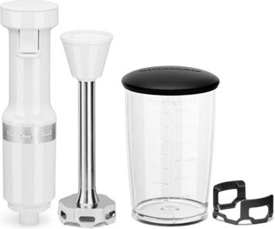Kitchenaid Classic Staafmixer Professional 20cm - Wit + Mengbeker 700ml + panbeschermer