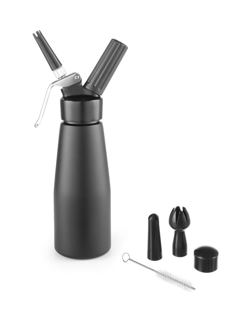 Slagroomspuit Kitchen Line zwart, HENDI, Kitchen Line, 0,5L, ø80x(H)260mm