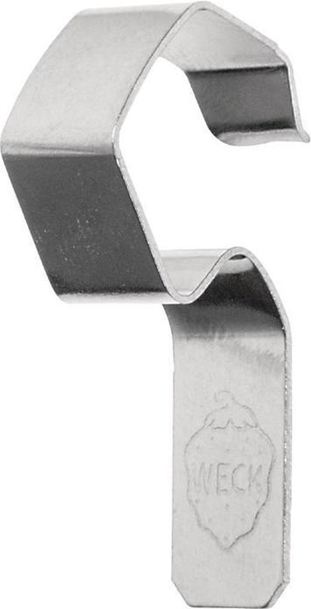 8x Weckpot klem (APS) - RVS klemmen met Weck logo - voor meerdere type weckpotjes