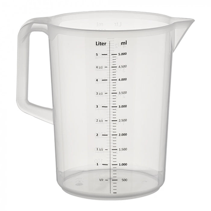 EMGA Maatbeker - 5 Liter - Kunststof - Met Schenktuit en Maatverdeling