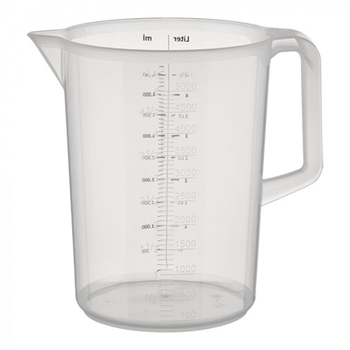 EMGA Maatbeker - 5 Liter - Kunststof - Met Schenktuit en Maatverdeling