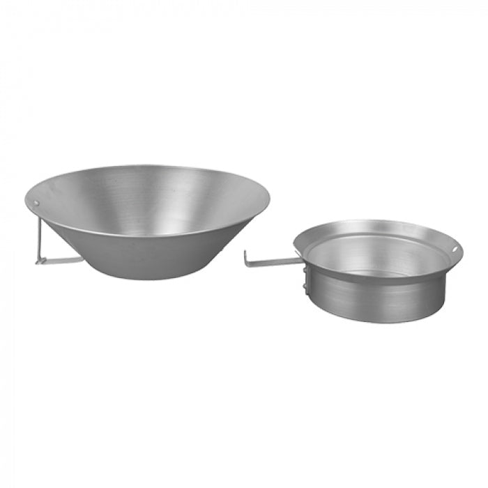 Frituurvergiet Aluminium - Friet Lekbak met uitneembare frituur zeef - Ø41x(H)15cm