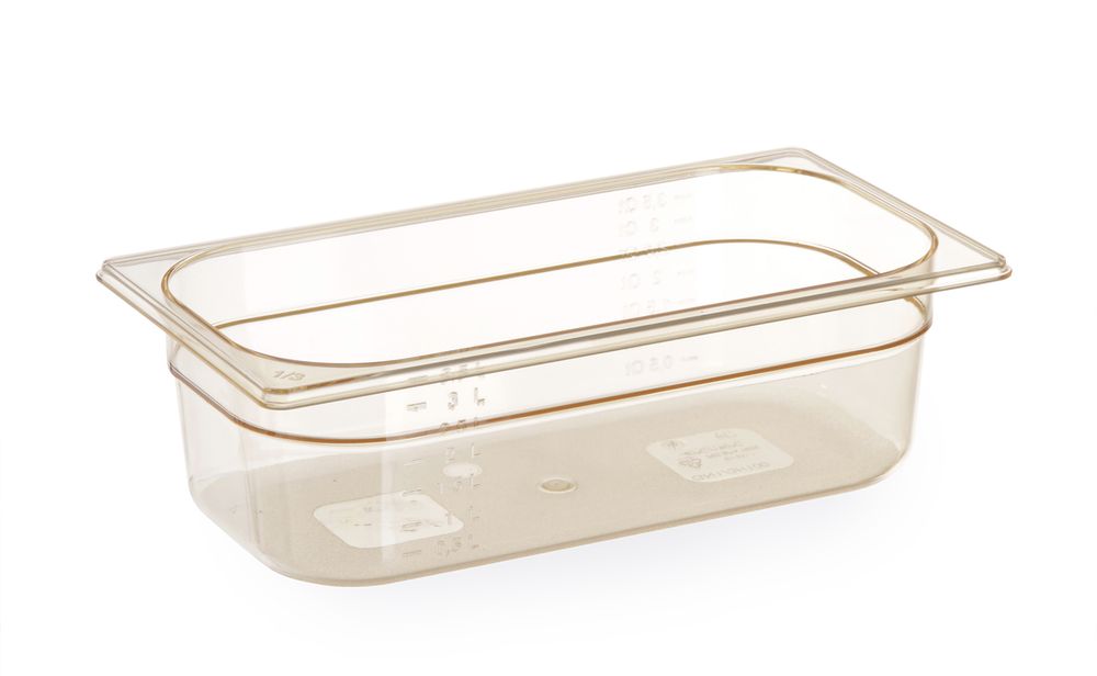Container GN 1/3 hoge temperatuur bestendigheid, HENDI, GN 1/3, 3,8L, Transparant, 325x176x(H)100mm