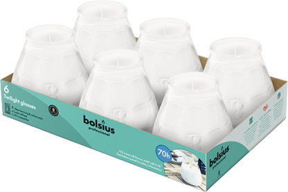 Bolsius Professional Twilight kaarsen, Wit, 70 uur, 6 stuks