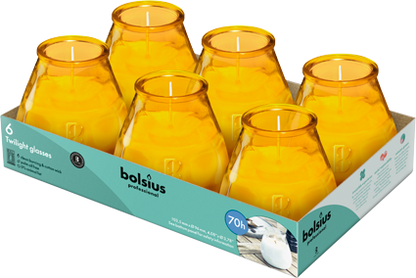 Bolsius Professional Twilight, Amber, 70 uur, 6 stuks