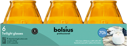 Bolsius Professional Twilight, Amber, 70 uur, 6 stuks