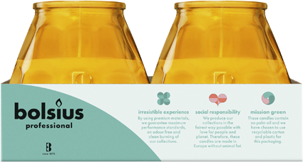 Bolsius Professional Twilight, Amber, 70 uur, 6 stuks