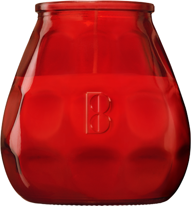 Bolsius Prof., Buitenkaars in glas, Twilight, Rood, 70 uur, 6 stuks