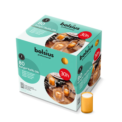 Bolsius Professional Relight navulling, Amber, 30 uur, 80 stuks