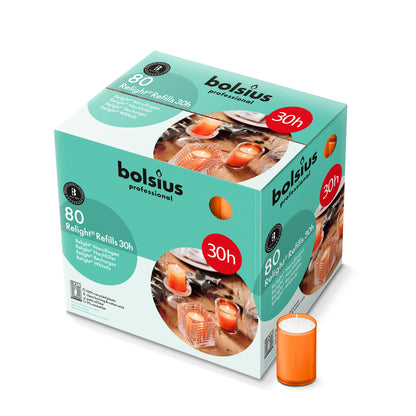 Bolsius Professional Relight navulling, Oranje, 30 uur, 80 stuks