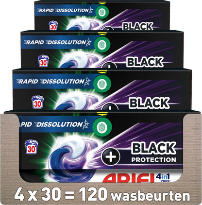 Ariel 4in1 Wasmiddel Pods Revitablack, 120 wasbeurten (4 x 30)