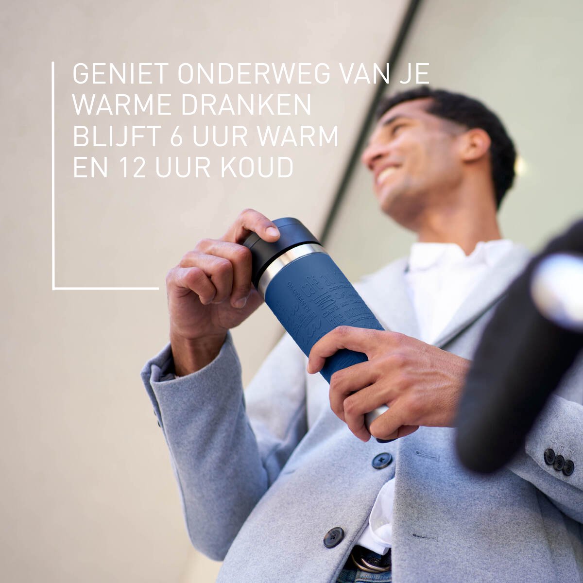 Tefal Travel Mug Thermosfles, 500 ml, RVS/Donkerblauw