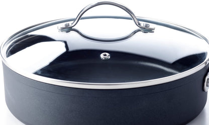 Brabantia Chrome Hapjespan ø 24 cm, met deksel, Alle Warmtebronnen