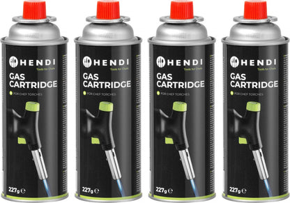LPG gasflesjes, HENDI, Set van 4 gasbussen