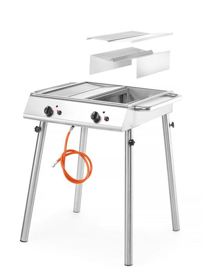 Xantos Gasgrill, HENDI, 9,5kW, 770x710x(H)870mm