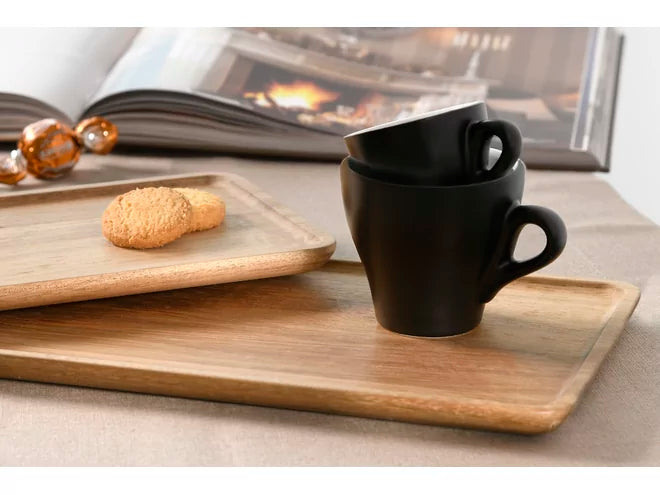 Aroma Matt Cappuccino Kop, 6 stuks, Zwart, 260ml