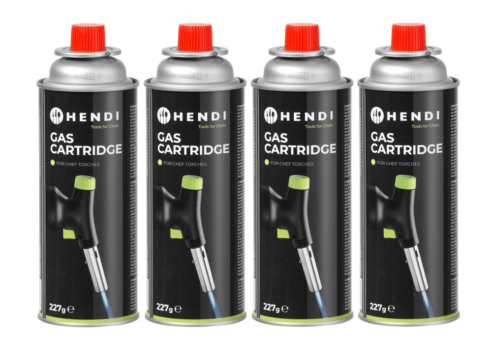 LPG gasflesjes, HENDI, Set van 4 gasbussen