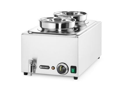 Set: Bain-marie HENDI Ranger + 2x bak 4L met deksel, HENDI, 8L, 220-240V/1000W, 604x332x(H)315mm
