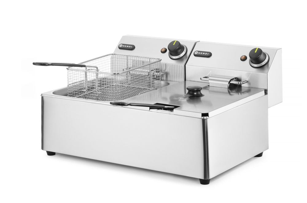 Friteuse Kitchen Line - 2x 6L, HENDI, Kitchen Line, 12L, 230V/6600W, 550x430x(H)305mm