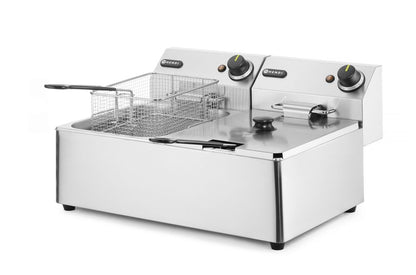 Friteuse Kitchen Line - 2x 6L, HENDI, Kitchen Line, 12L, 230V/6600W, 550x430x(H)305mm