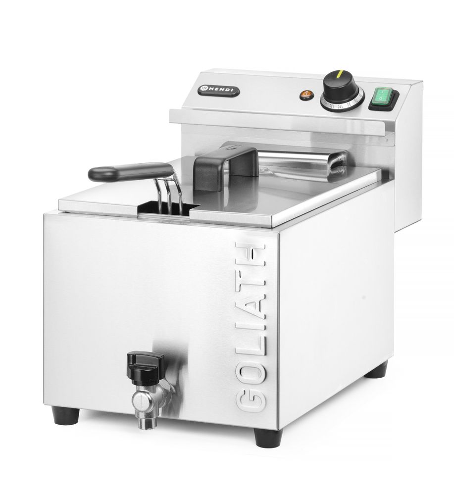 Friteuse XL met aftapkraan HENDI GOLIATH, HENDI, 10L, 400V/10200W, 300x585x(H)392mm