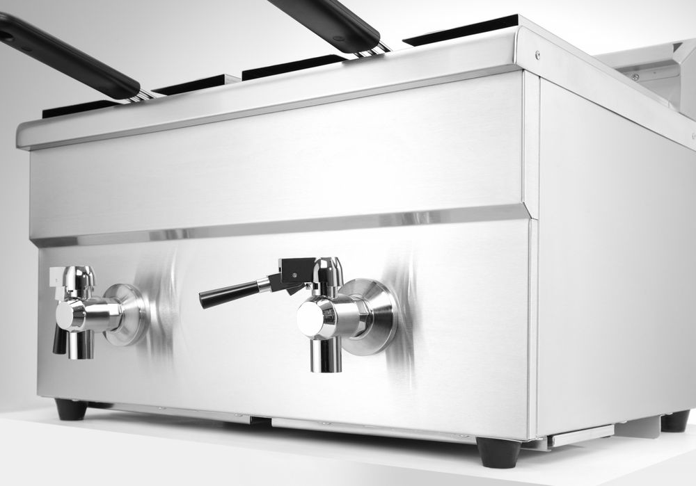 Inductie friteuse met aftapkraan - 2 x 8 l, HENDI, Profi Line, 16L, 230V/7000W, 577x609x(H)410mm