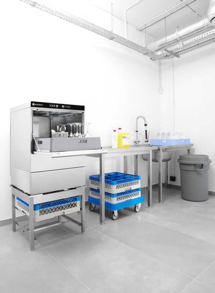 Vaatwasser 50x50 - elektronische bediening, HENDI, 400V/6600W, 576x645x(H)837mm